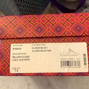 SZ 7.5 Tory Burch Miller Cloud sandal in Lt Blue